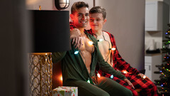 Christmas fucking movie with two hard dicks