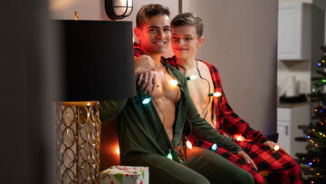 Christmas fucking movie with two hard dicks