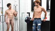 Hot dudes are going to pound in the shower