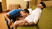 Intense hotel room sex for gay loves that just met