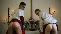 Anal sex with condom for choir boys Shaun Mann and Skylar Blu