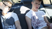 Backseat car  fuck for Shaun Mann and James Thomas
