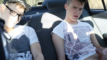 Backseat car  fuck for Shaun Mann and James Thomas