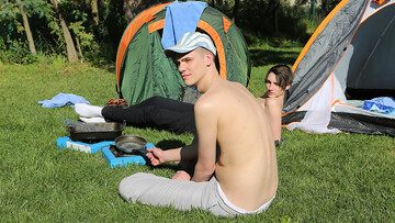 Strong camping trip ass fuck makes gay lovers provides great scenes