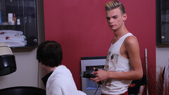 Sexy buddies share webcam romance at home in a kinky mix