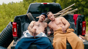 Erotic outdoor sex in the back of the truck for Zack Mackay and Tito Patron