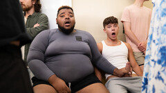 Black dude with fat ass endures young white dick in many ways