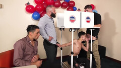 Group banging with a twink who fucks all the voters