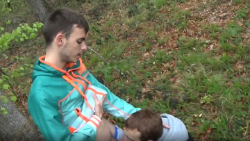 Hot fuck with guys who suck outdoors, fuck indoors