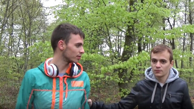 Hot fuck with guys who suck outdoors, fuck indoors