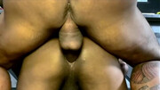 Bareback banging at a bar with three black peverts