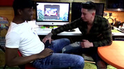 White Mexican guy sucks big black dick before getting laid