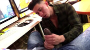 White Mexican guy sucks big black dick before getting laid