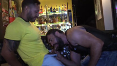 Muscular man enjoys random dick at the bar in rough perversions