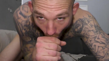 Masturbating and asking for help before the raw banging