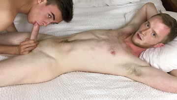 Lovely gay boys share immaculate moments in their bedroom romance