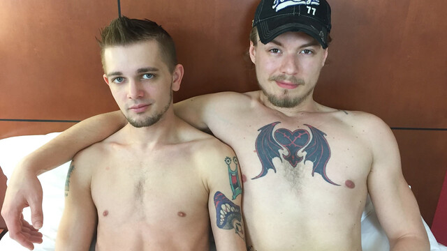 Strong anal in hotel room for twinks Chad Miles and Joshua James