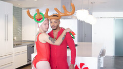Naked hunks share black and white anal creampies