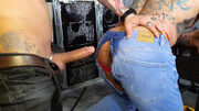 DILF throats young cock before he bends ass to fuck a lot