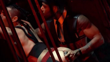 Caged lad endures Arab dick down the ass in ruthless maledom linmks