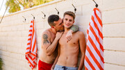 Young lads share stepdad's dick in supreme threesome