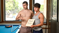 Hot living room couch sex with insolent Drake Von and Kyler Drayke