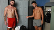 New boyfriend at the locker room in spicy gay perversions