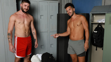 New boyfriend at the locker room in spicy gay perversions