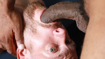 Black hunk grants white lover extra large dick to play with