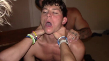 Group gangbang with a real slutty bottom