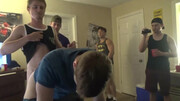 Skinny guy with a nice ass gets spit roasted