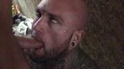 Dude with satanic tattoos gets fucked like a turbo slut