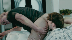 Hairy daddy shows him what submission feels like