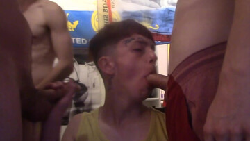 Teens with hard dicks are fooling around in the dorm