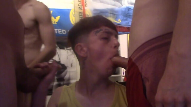 Teens with hard dicks are fooling around in the dorm