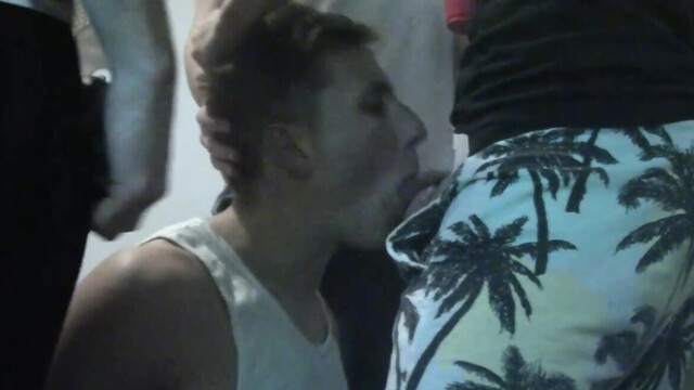 Devilish anal fuck with a bunch of horned up twinks