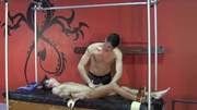 Massage and a handjob for the submissive lad Bruno