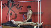 Massage and a handjob for the submissive lad Bruno