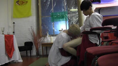 Blond twink and a dark-haired lad going all the way