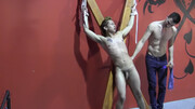 Covering the entire body of his exotic boytoy in the room