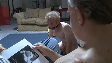 Acting like a dog and willing to please his old master