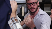 Three office buddies are having a freaky three-way