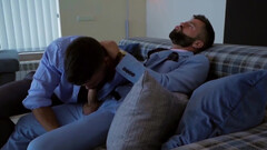 Banging things out on the couch while being clothed