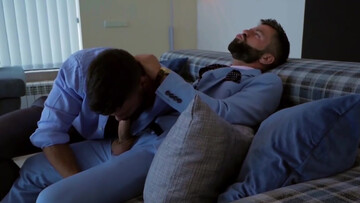 Banging things out on the couch while being clothed