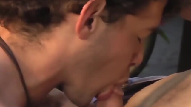 Teen twinks doing their favorite oral play outdoors