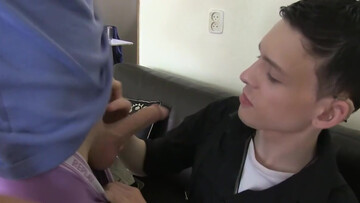 My skinny stepbrother grills my fat horny sausage