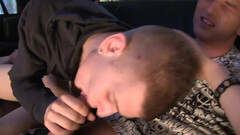 Skinny twinks enjoy a hot threesome in a home cinema