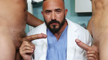 Threesome doctor fuck with plenty of taboo vibes
