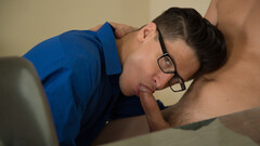 Paying for the apartment by offering his asshole