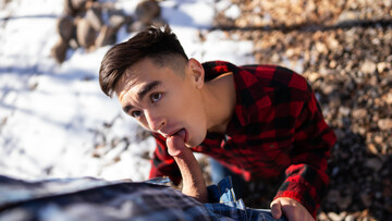 Twink pulls down his jeans for a hefty dose of dick in the right hole